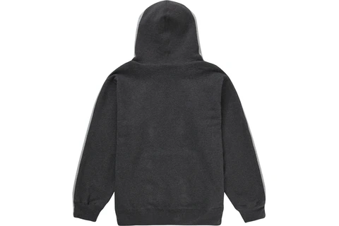 Supreme S Logo Split Hooded Sweatshirt Heather Grey- LOFT